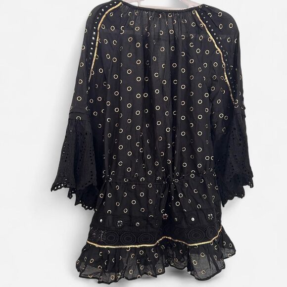 Ramy Brook Silk cotton Nico Mini Cover-Up Dress XS/S ✨ Eyelet Lace Mirror circle - Picture 3 of 8
